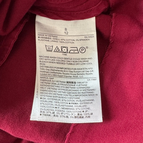 Gap burgundy winter chic sleeveless dress, size 8 - Picture 9 of 9